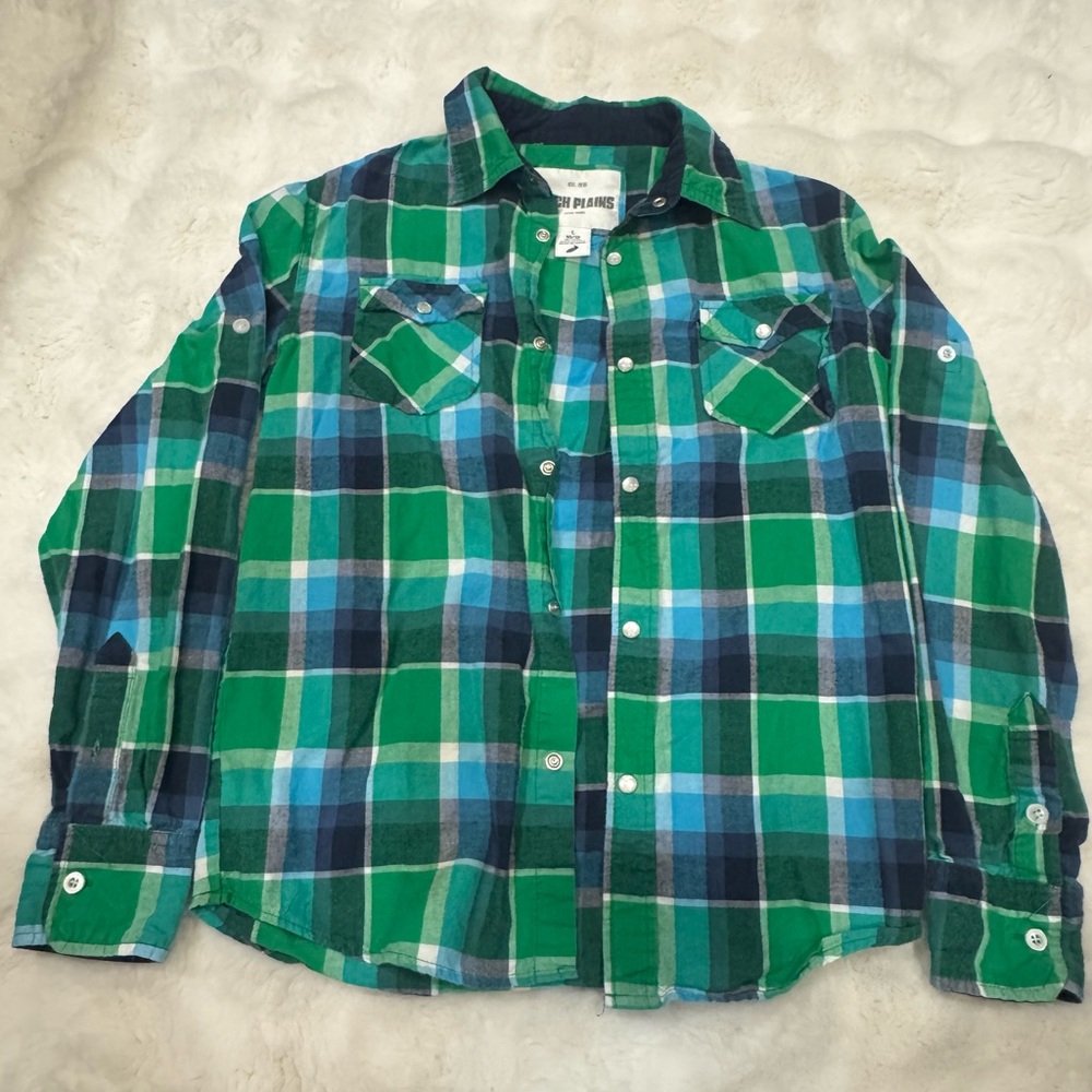 Plaid Button-Down Shirt for Kids